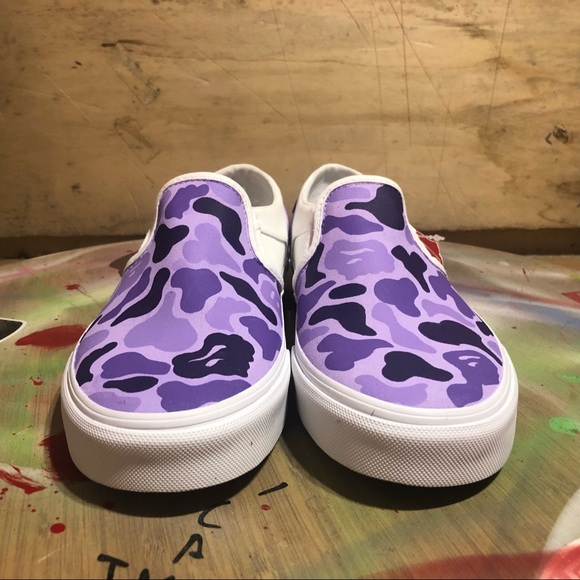 Custom VANS Asher BAPE Camo - womens Sz 8 - Picture 2 of 4